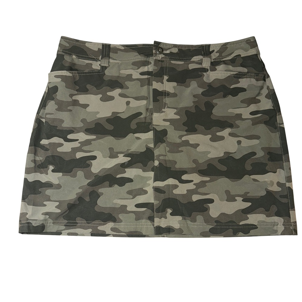 Eddie Bauer Adventurer 2.0 Skort 16 Green Camo Hiking Outdoor‎ Stretch 1376858